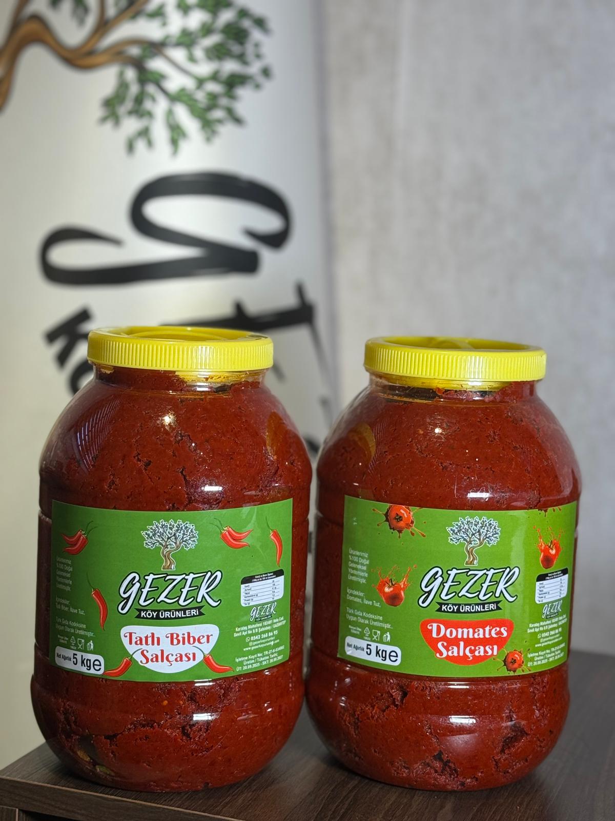 5 Kg Tatlı Biber Salçası - 5 Kg  Domates salçası